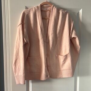 89th & Madison Pink V-Neck Cardigan Sweater